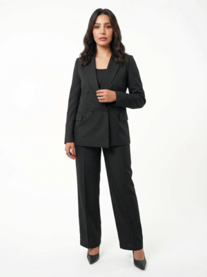 Double breasted women's blazer -  Black