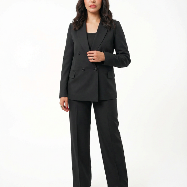 Double breasted women's blazer -  Black