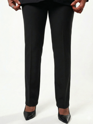 Regular women's suit trousers -  Black
