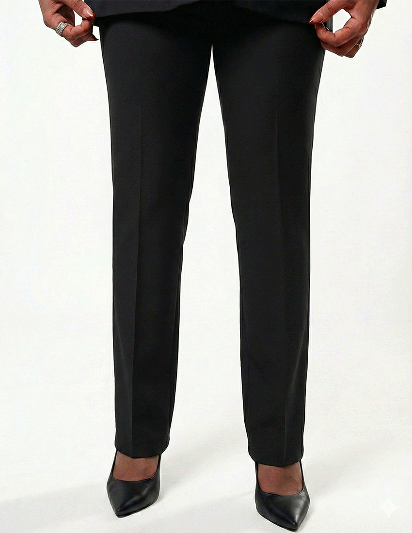 Regular women's suit trousers - Black