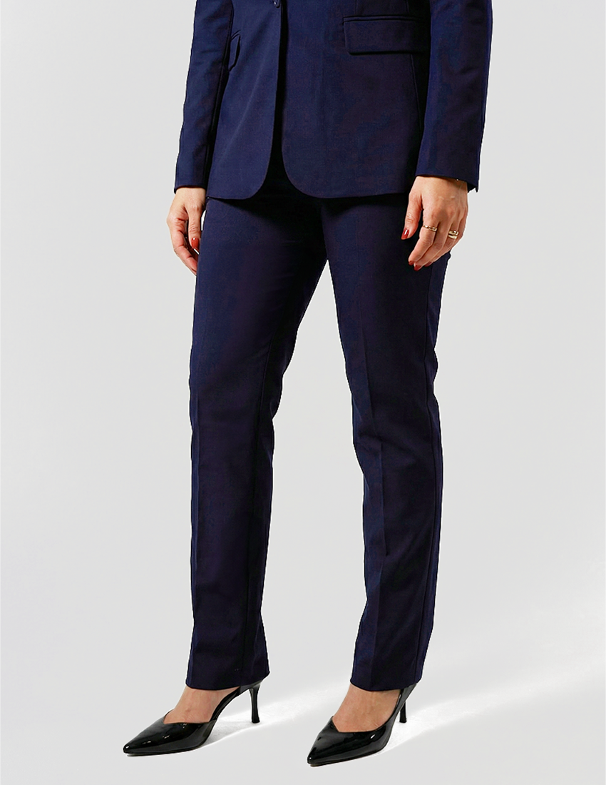 Regular women's suit trousers - Navy