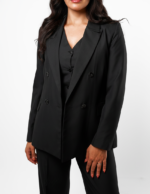 Double breasted women's blazer -  Black