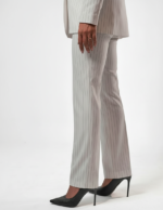 Regular women's suit trousers - White Pinstriped