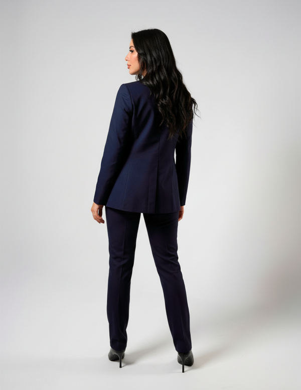 Single button women's blazer - Navy