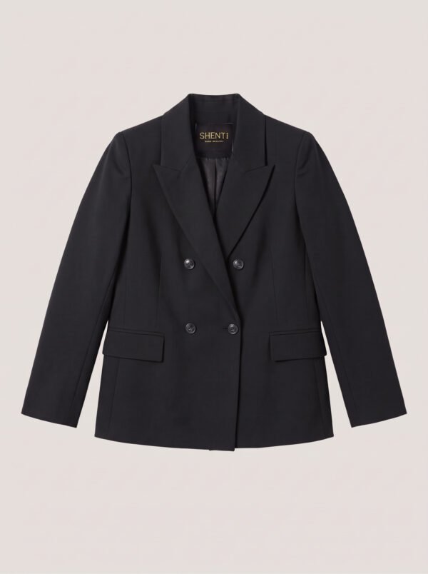 Double breasted women's blazer -  Black