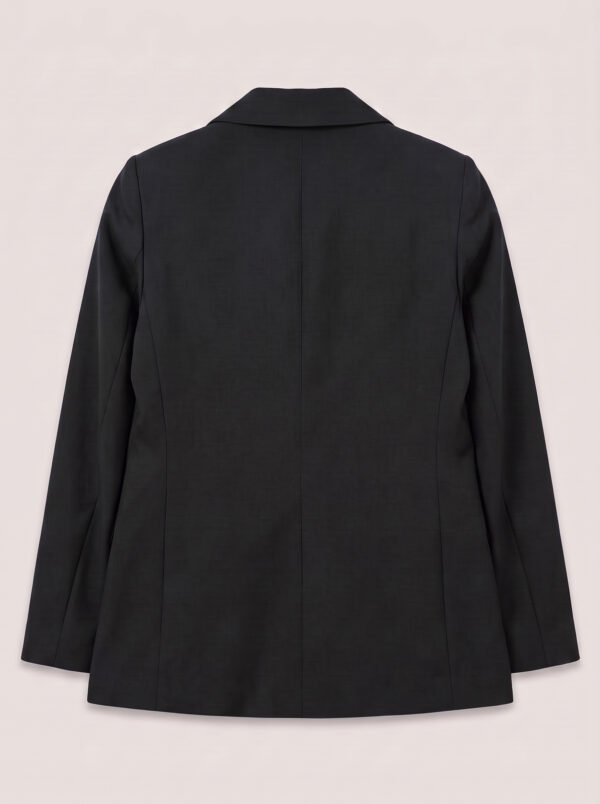 Single button women's blazer - Black