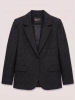 Single button women's blazer - Black