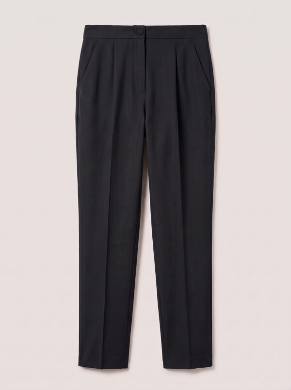 Regular women's suit trousers -  Black