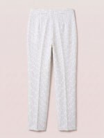 Regular women's suit trousers - White Pinstriped